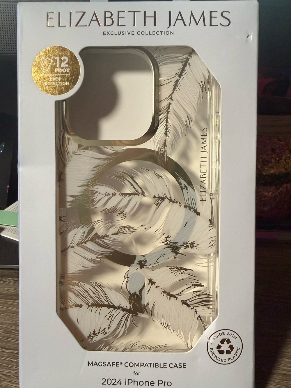 Elizabeth James Feather MagSafe Case iPhone 16 Pro 12ft Drop Protection NWT